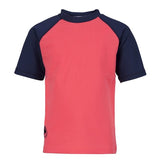 Petit Crabe Nectarine/Blue Raglan UV Swim Shirt