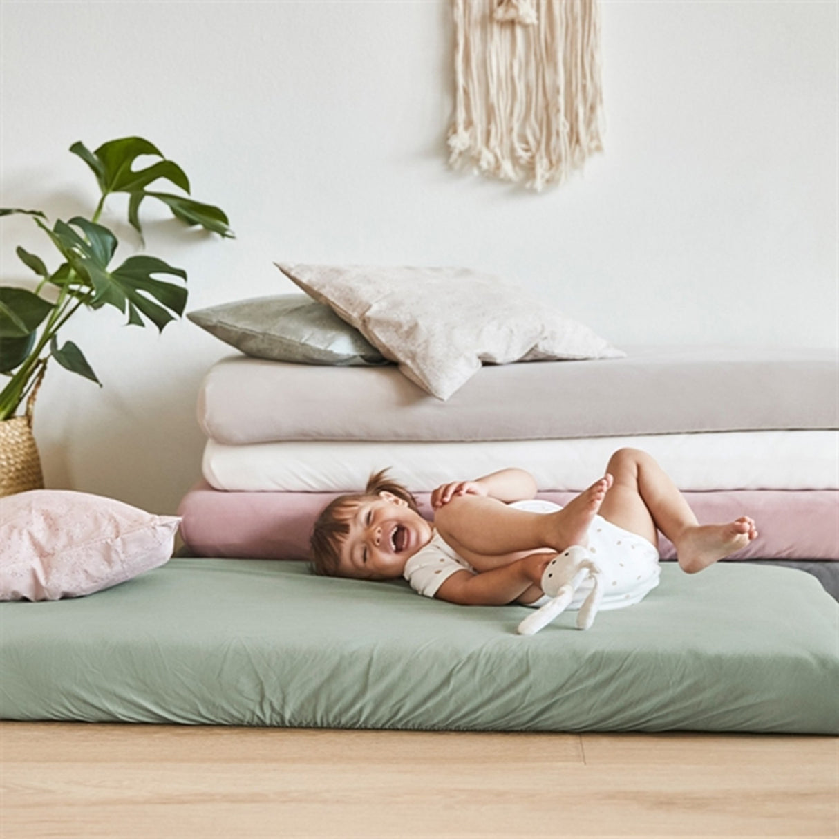 Leander Sheet for Junior Bed 2-Pack Sage Green 4