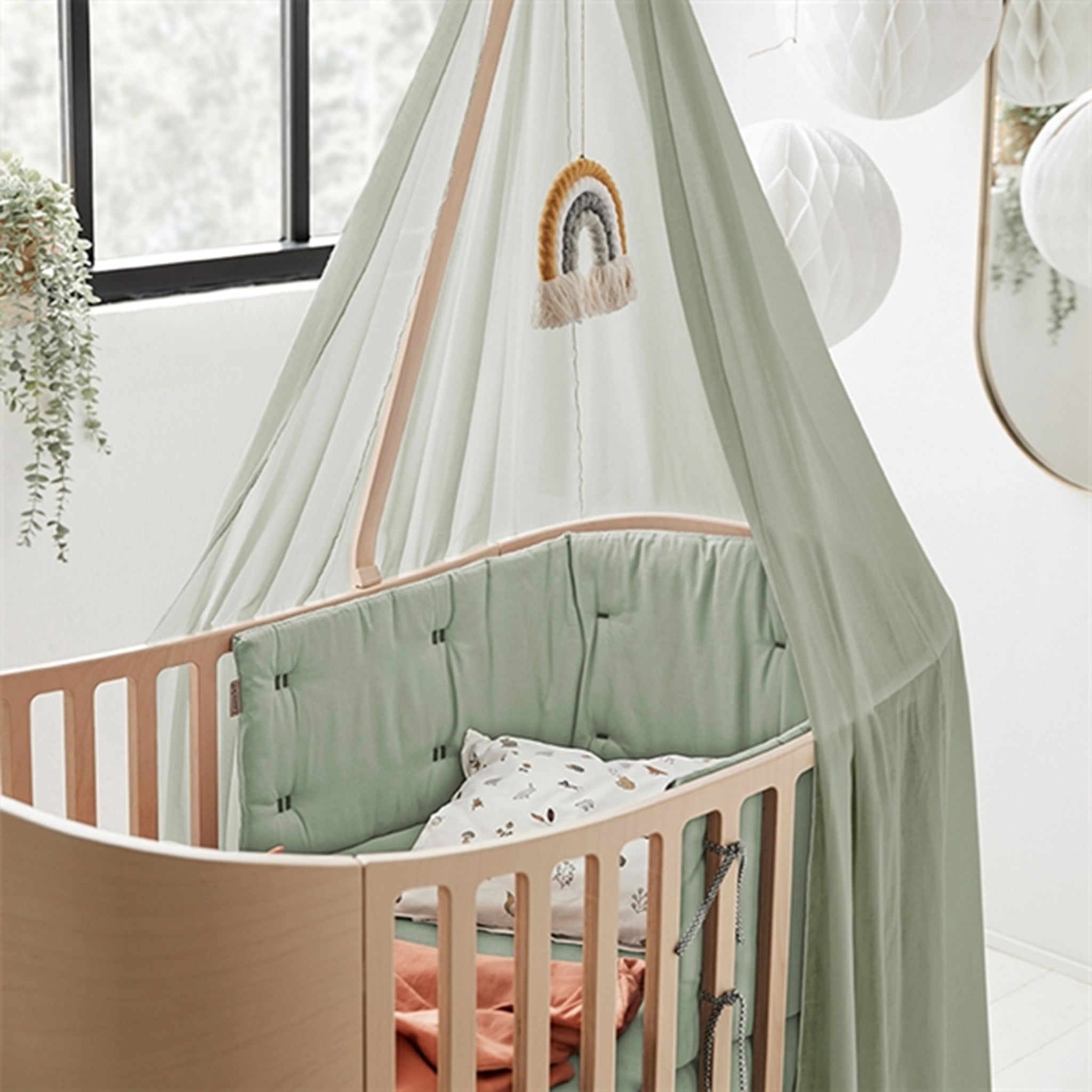 Leander Sheet for Baby Bed 2-Pack Sage Green 6