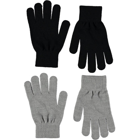 Molo Grey melange Kiddy 2-Pack Gloves