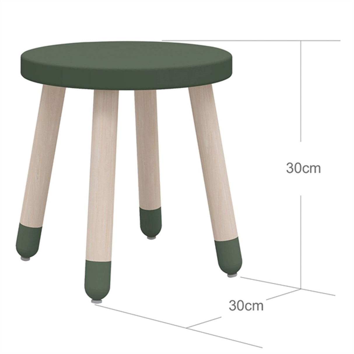 Flexa Dots Chair Ø30 cm Deep Green