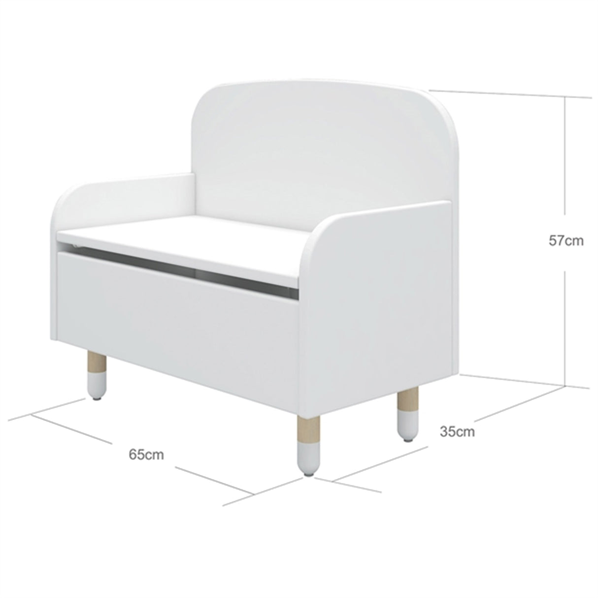 Flexa Dots Storage Bench White