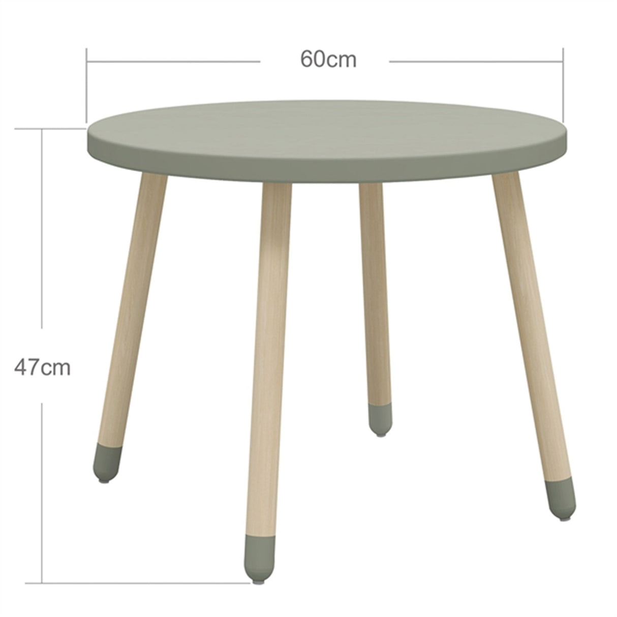 Flexa Dots Table Ø60 cm Natural Green