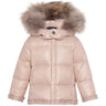 Ver de Terre Featherlight Baby Girls Down Jacket w. Fur Mahogany Rose