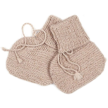 Huttelihut Alpaca Wool Baby Slippers Nougat