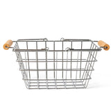 Mamamemo Metal Basket With Wooden Handle