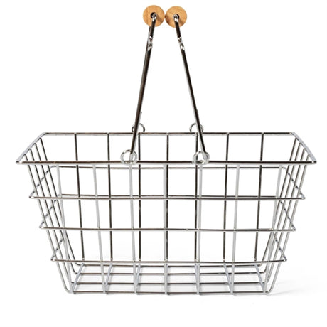 Mamamemo Metal Basket With Wooden Handle