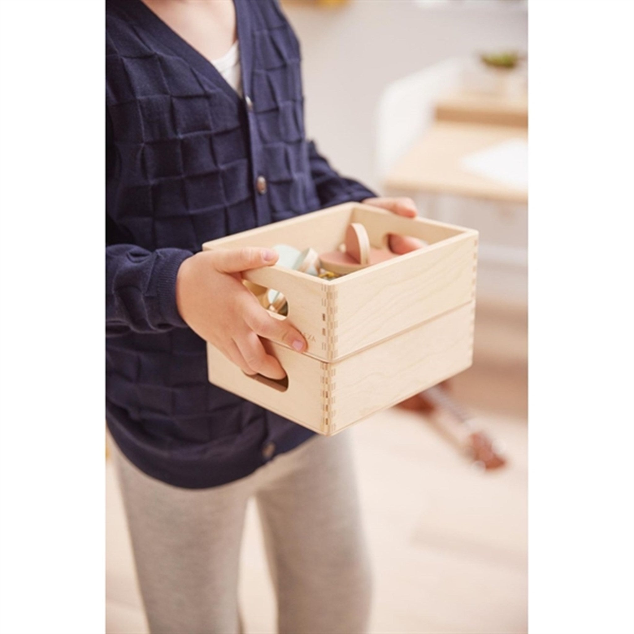 FLEXA PLAY Wooden Storage Box Set Mini Natural 4