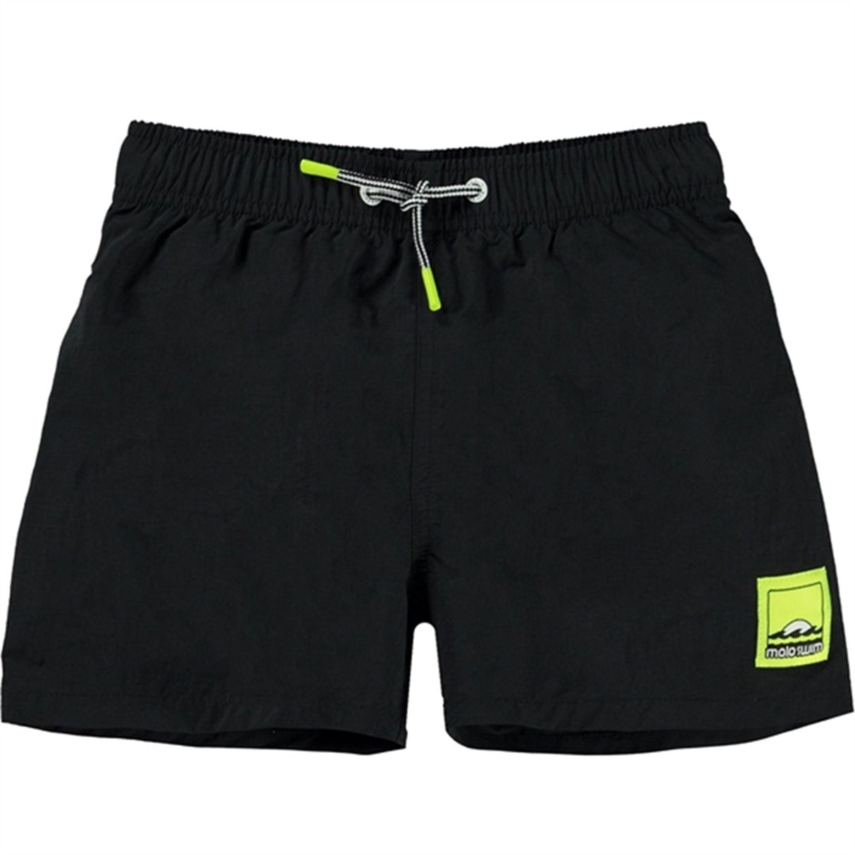 Molo Black Niko Solid Swim Trunks