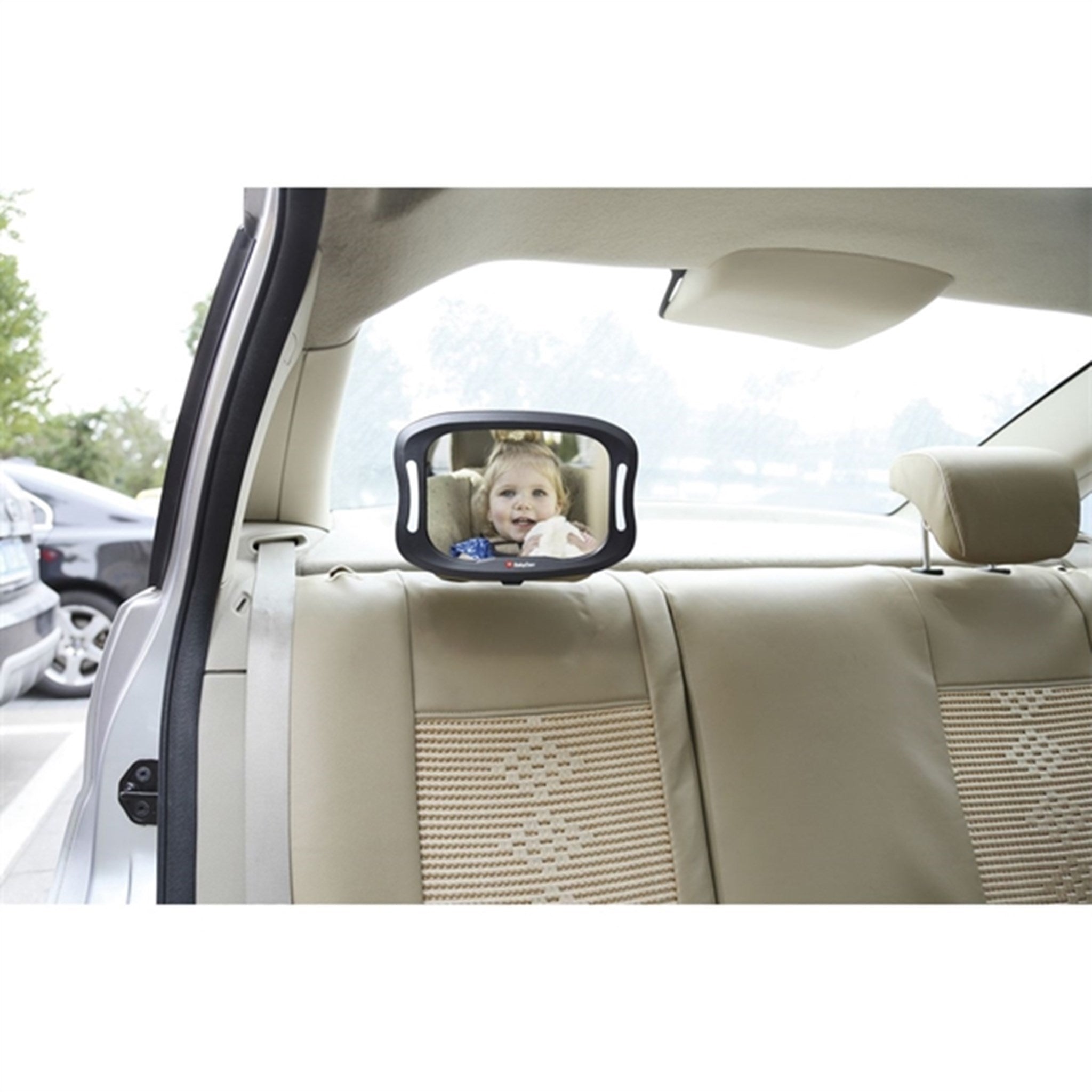 BabyDan Car Seat Mirror with LED light 28,5x19,5cm 2