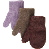 Mikk-Line Magic Mittens 3-pack Dark Mink-Slate Black-Chalk Violet