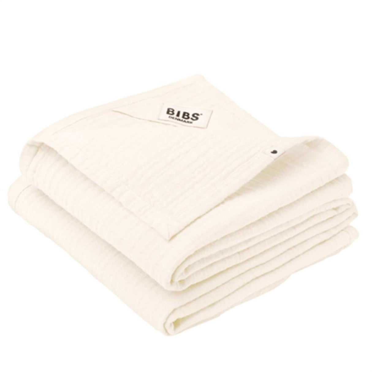 Bibs Cotton Muslin Cloth 2-pack Ivory