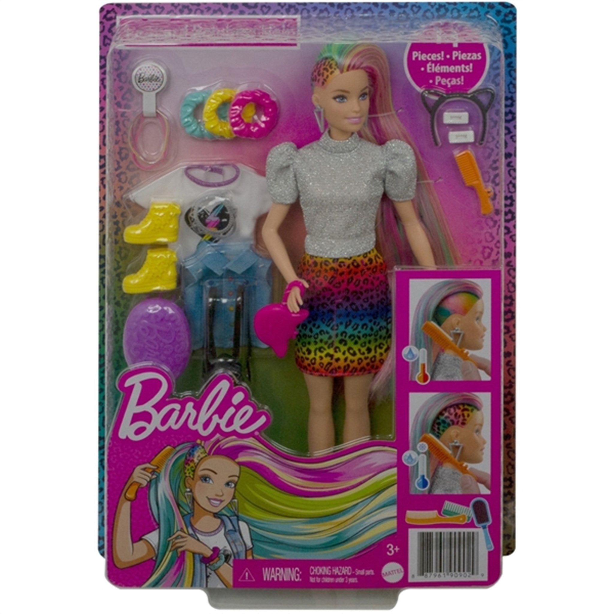 Barbie® Hair Feature Doll Leopard Rainbow 7