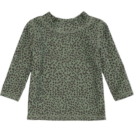 Soft Gallery Oil Green AOP Leospot Baby Astin Sun Shirt