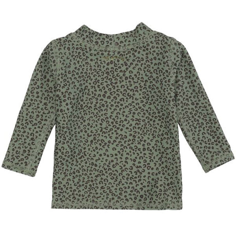 Soft Gallery Oil Green AOP Leospot Baby Astin Sun Shirt