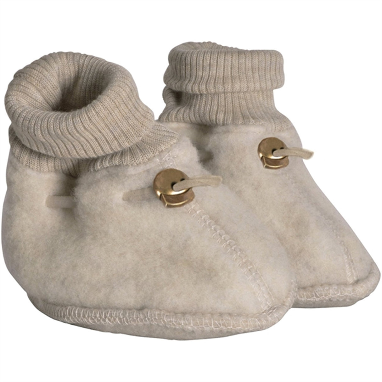 Mikk-Line Wool Footies Melange Offwhite