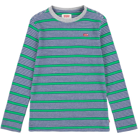 Levi's Long Sleeve Striped Thermal T-Shirt Grey Heather