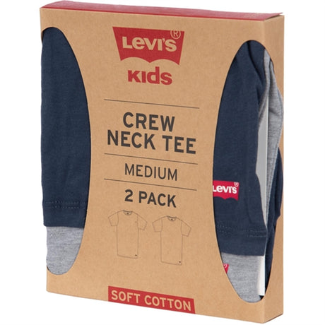 Levi's Short Sleeve Crewneck T-Shirt 2-Pack Dress Blues 2