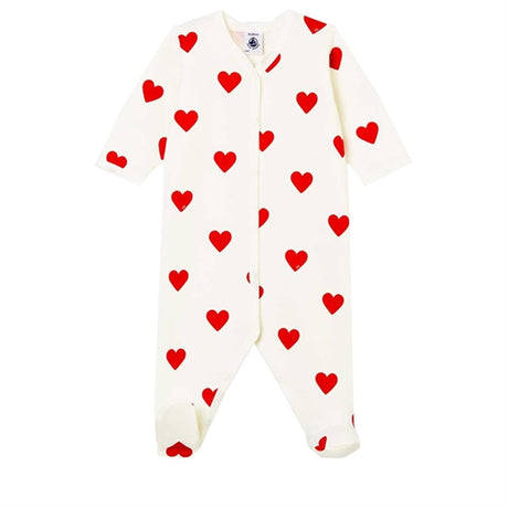 Petit Bateau Body Suit Dors Bien White/Red