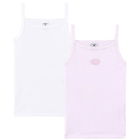 Petit Bateau 2 Chemises Light Pink/White