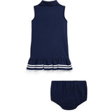 Ralph Lauren Baby Girl Dress Refined Navy