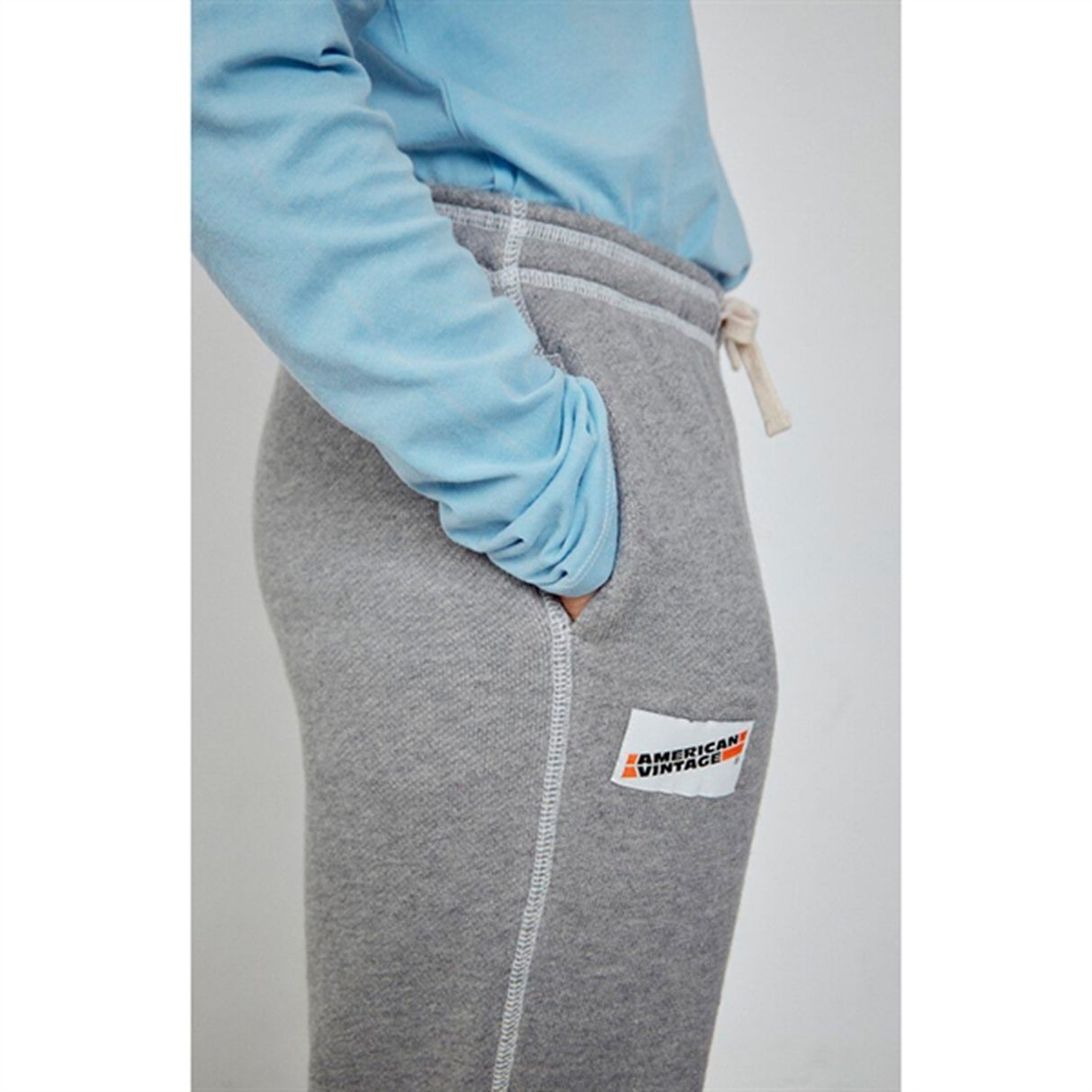 American Vintage Sweatpants Gupcity Heather Grey 4