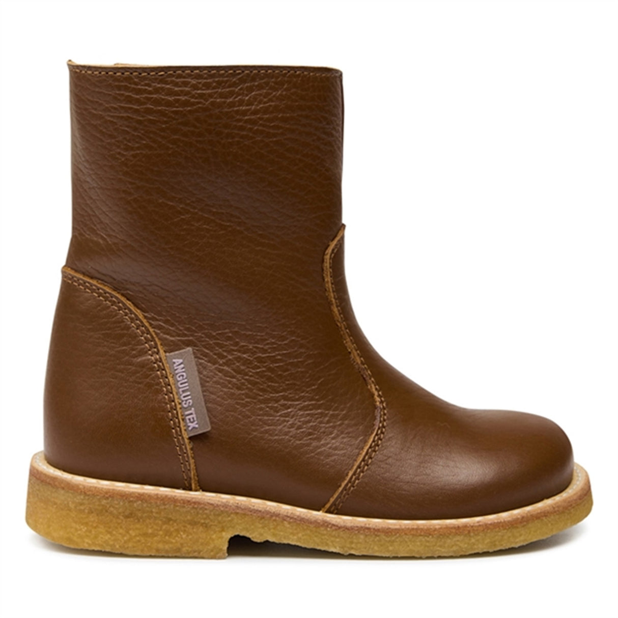 Angulus Basic Tex Boots w Zipper Cognac 2