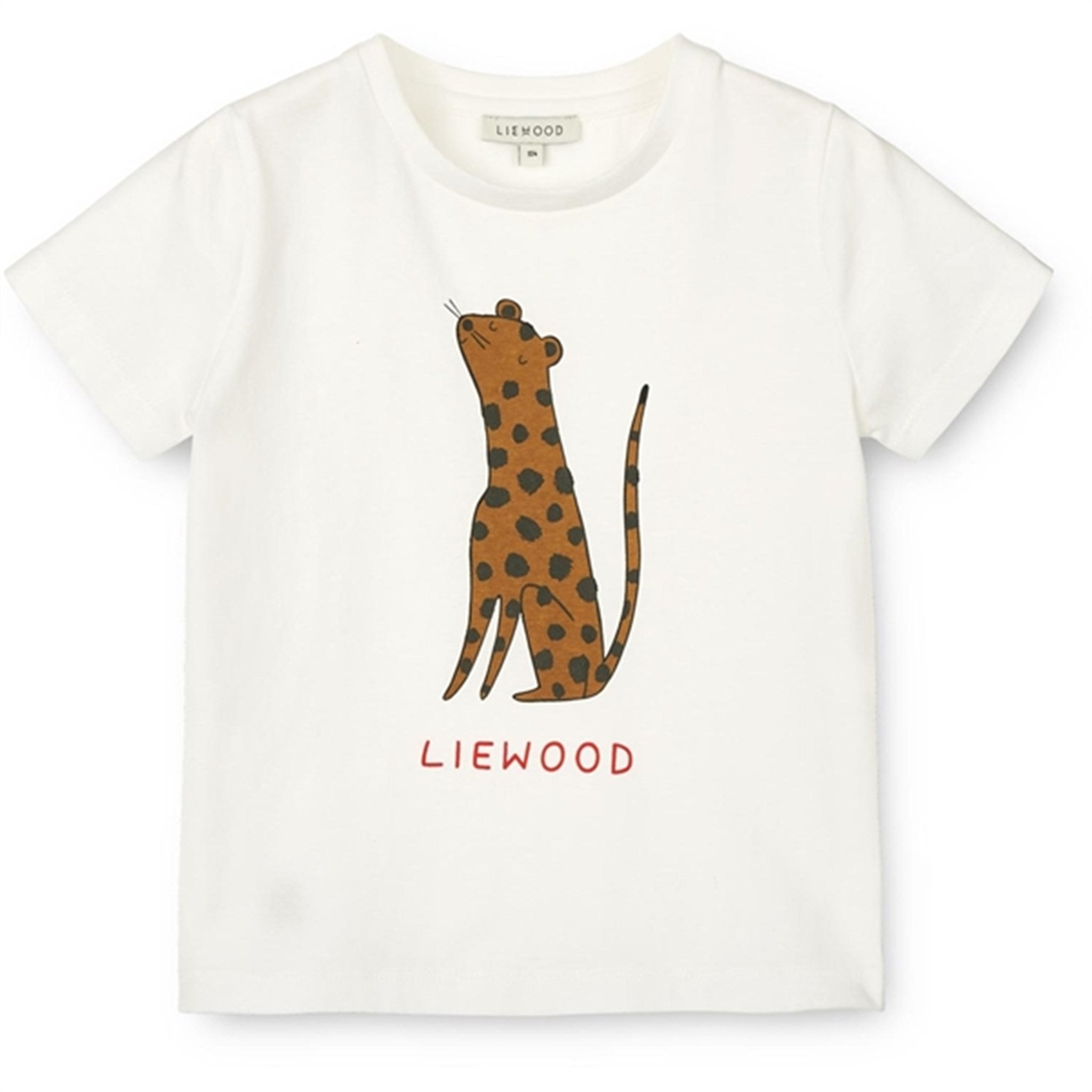 Liewood Leopard/Crisp White Apia Baby Placement T-shirt