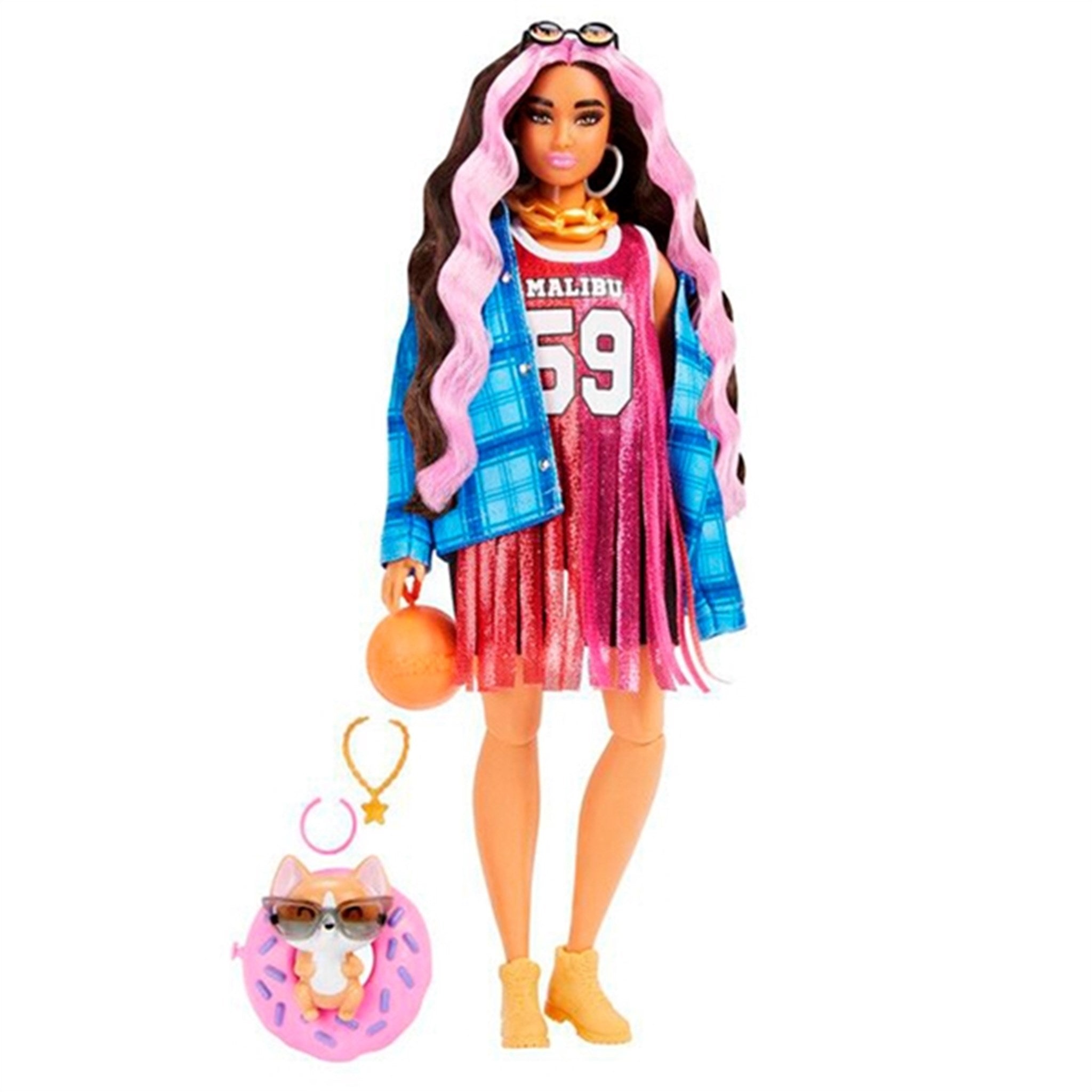 Barbie® Extra Doll - Brown/Pink