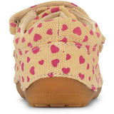 Bundgaard Prewalker Petit Strap Canvas Beige Hearts 3