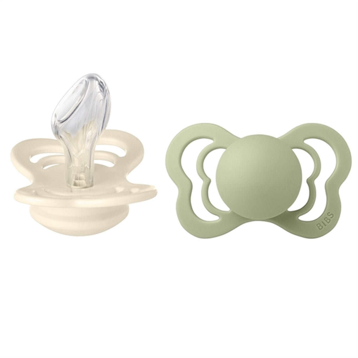 Bibs Couture Silikone Pacifiers 2-pak Anatomical Ivory/Sage