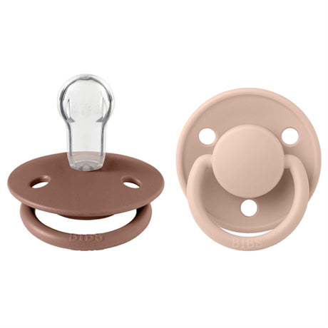 Bibs De Lux Silikone Pacifiers 2-pak Round Woodchuck/Blush