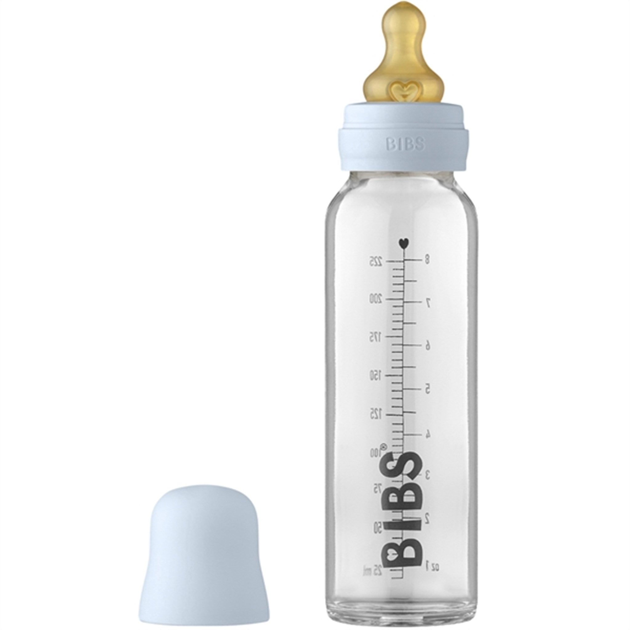 Bibs Baby Glass Bottle Complete Set Baby Blue 225 ml
