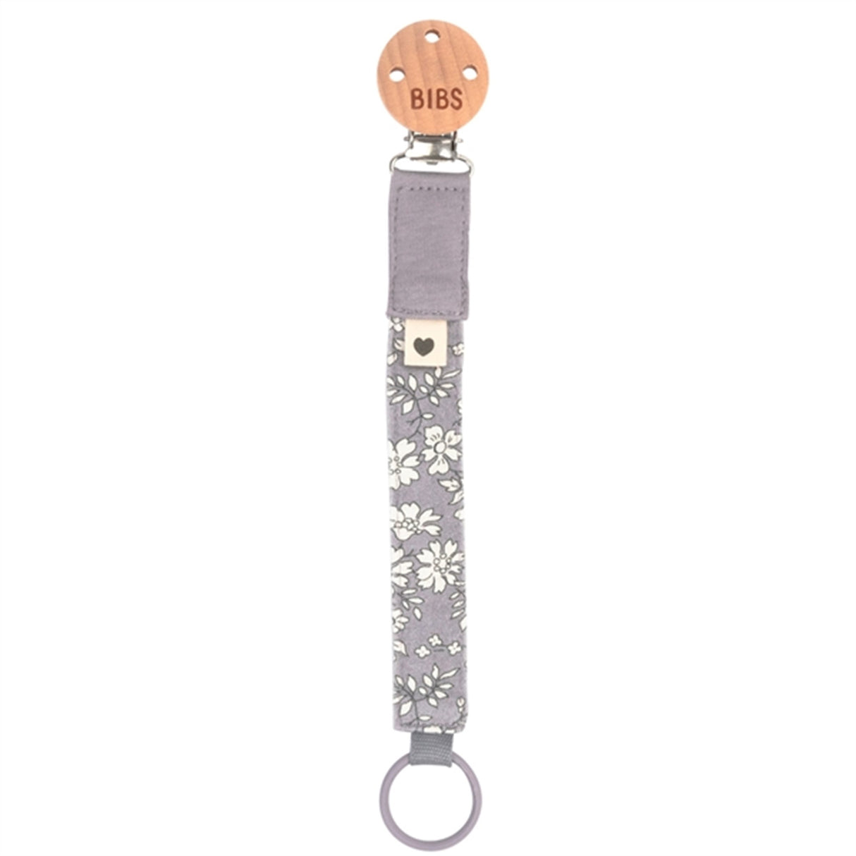 Bibs x Liberty Pacifier Strap Capel Fossil Grey