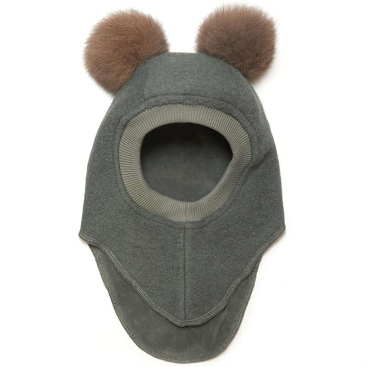 Huttelihut Wool Big Bear Balaclava Hat Agave/Grey