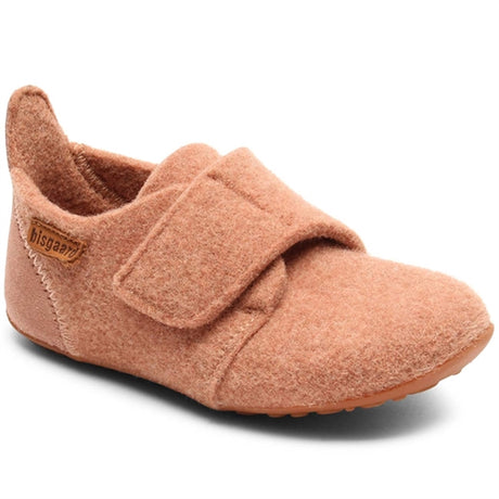 Bisgaard Indoor Shoes Wool Velcro Rose