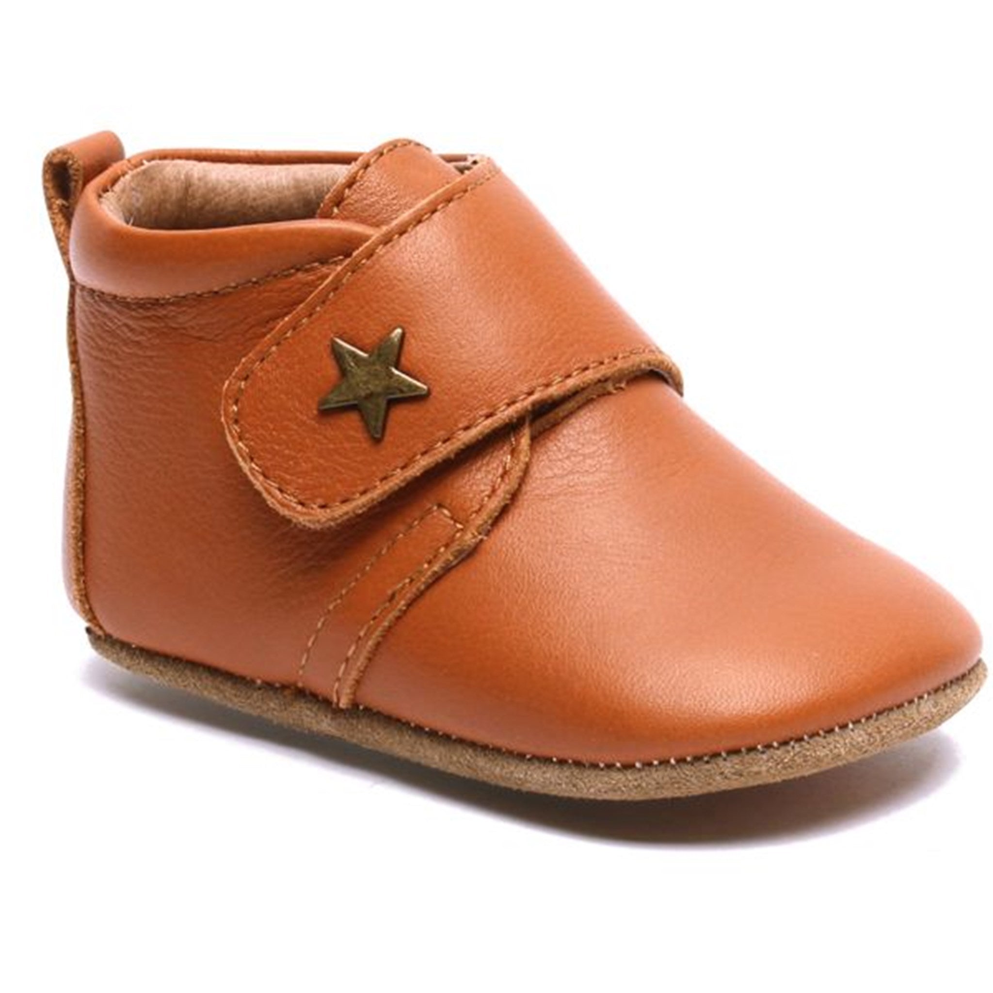 Bisgaard Indoor Shoes Velcro Star 12301 (cognac)