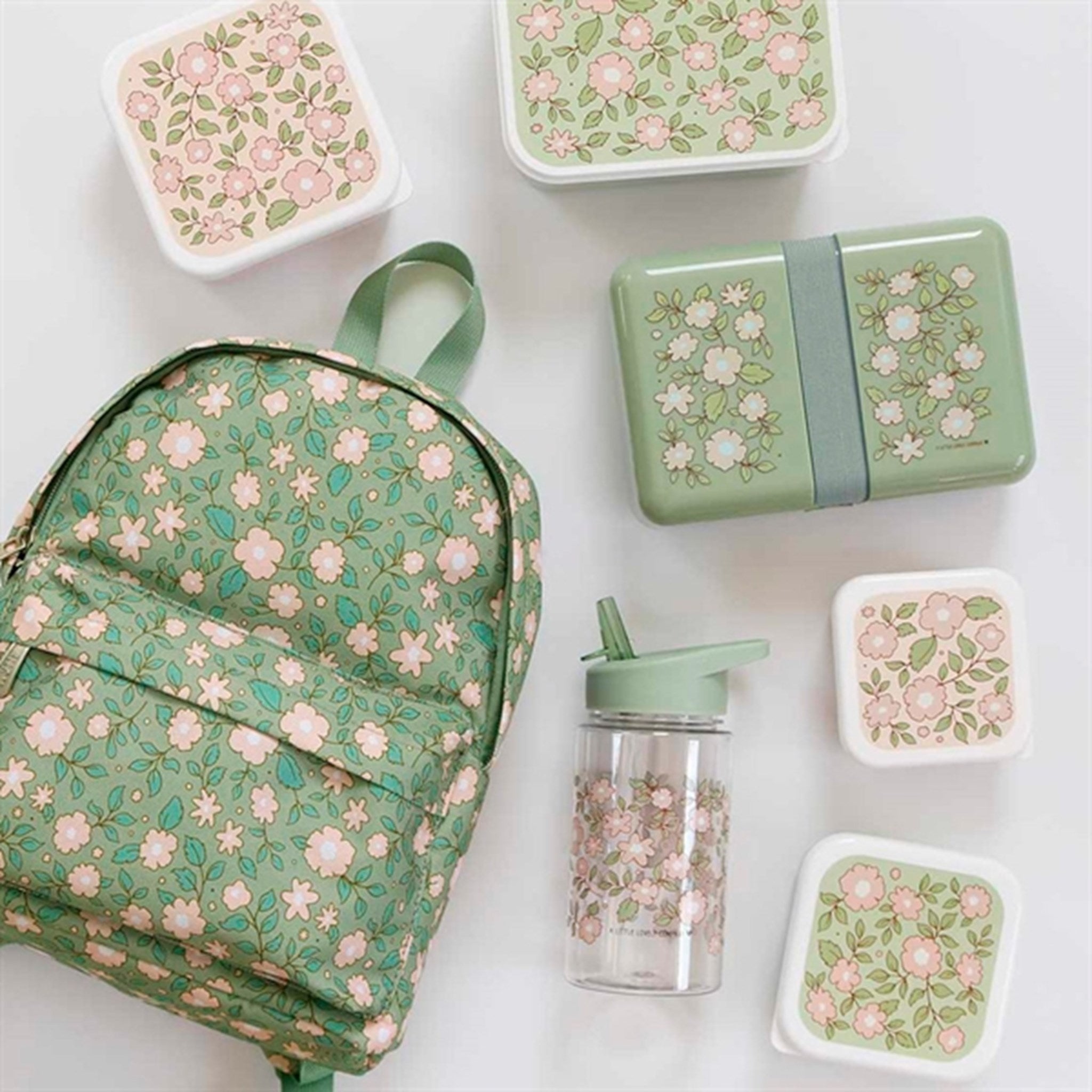 A Little Lovely Company Lunch Box Blossom Sage 3