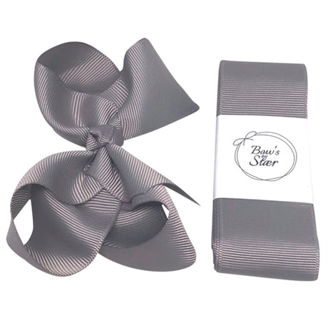 Bow's by Stær Christening Ribbon w. Bow Grey