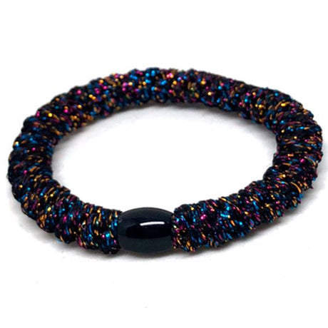 Bow's by Stær Braided Hairties Glitter Black Rainbow