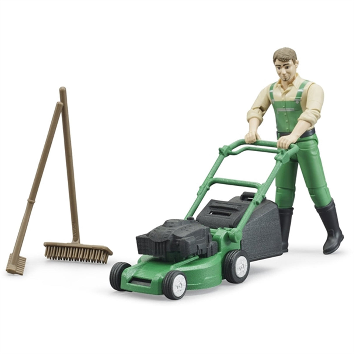 Bruder Bworld Gardener with Lawn Mower and Equipment