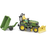 Bruder Bworld John Deere Lawn Tractor with Ttrailer & Garden