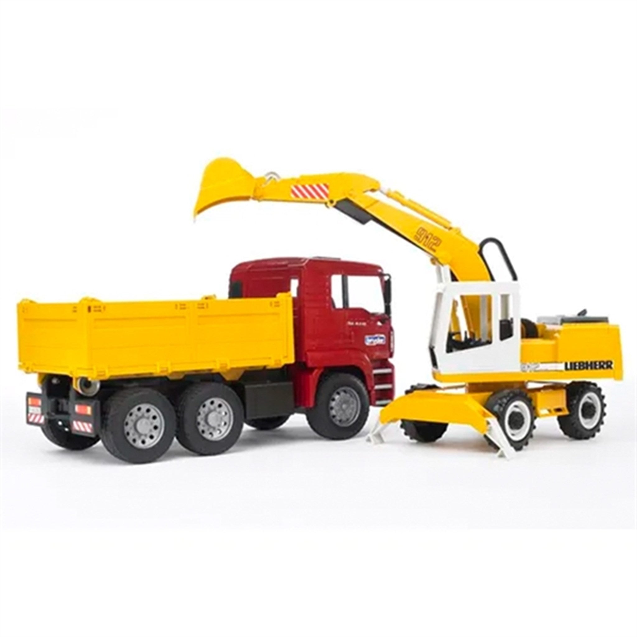 Bruder MAN TGA Construction Truck and Liebherr Excavator