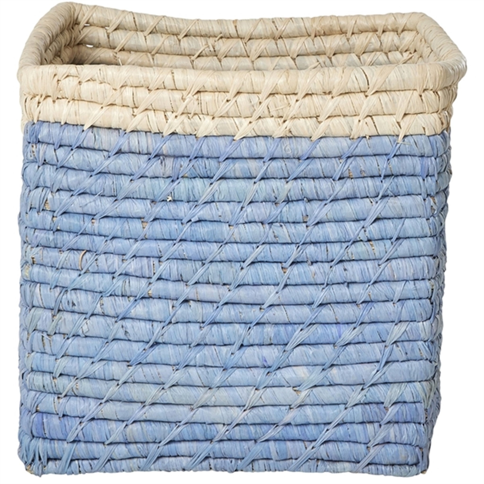 RICE Blue/Nature Basket for Storage Small