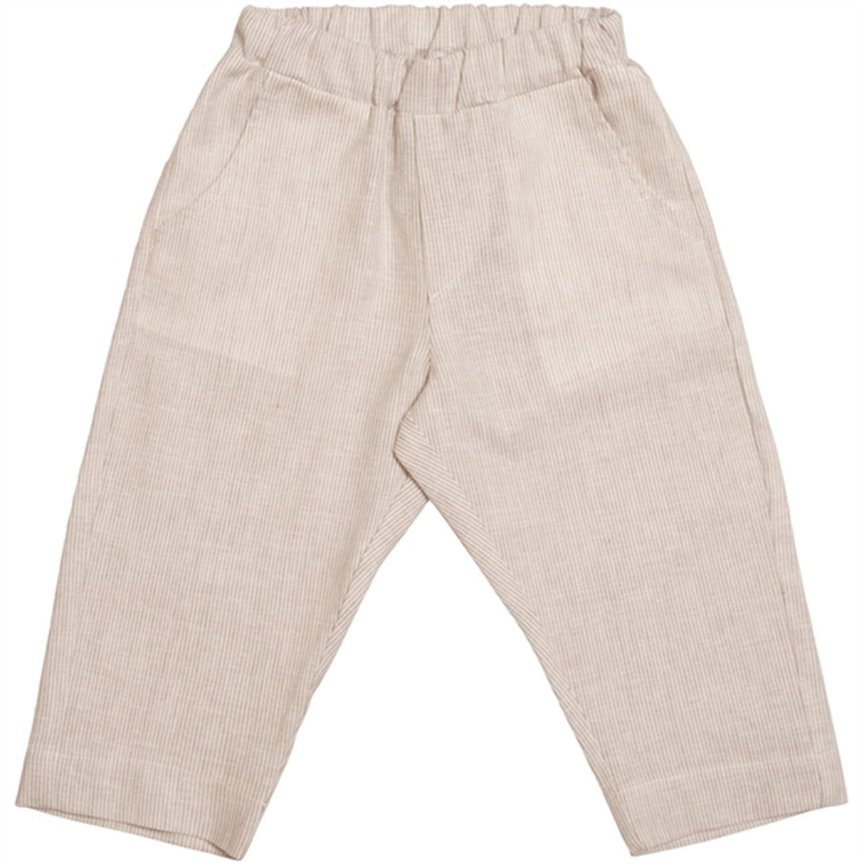 Huttelihut Bux Pants Linen Mini Stripes Camel