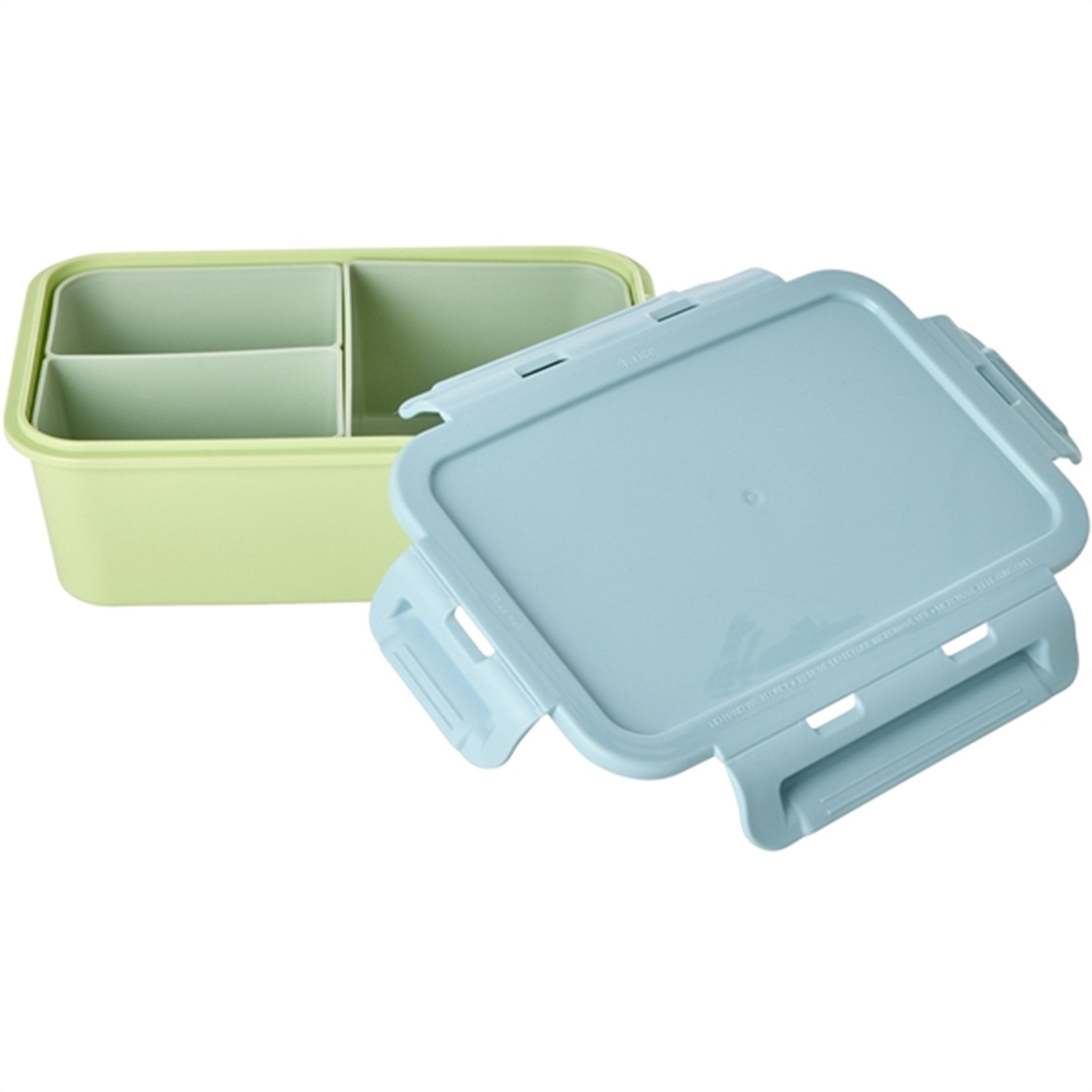 RICE Soft Green/Blue Lunchbox with 3 Inserts
