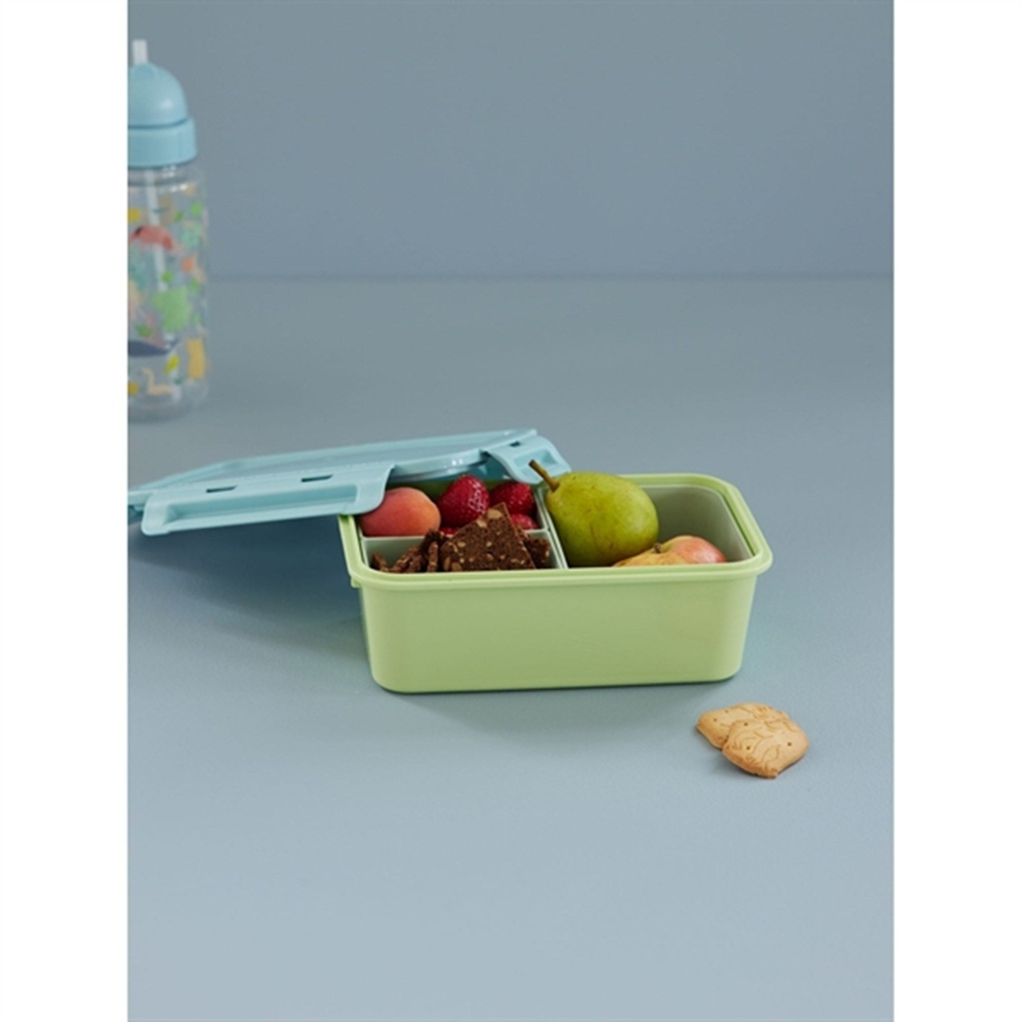 RICE Soft Green/Blue Lunchbox with 3 Inserts 2
