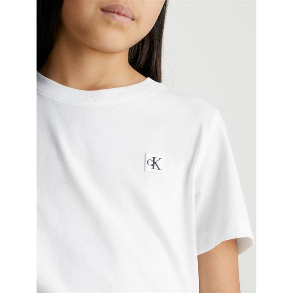 Calvin Klein Monogram Mini Badge T-Shirt Bright White 6