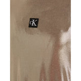 Calvin Klein Metallic Coated Dress Frosted Almond