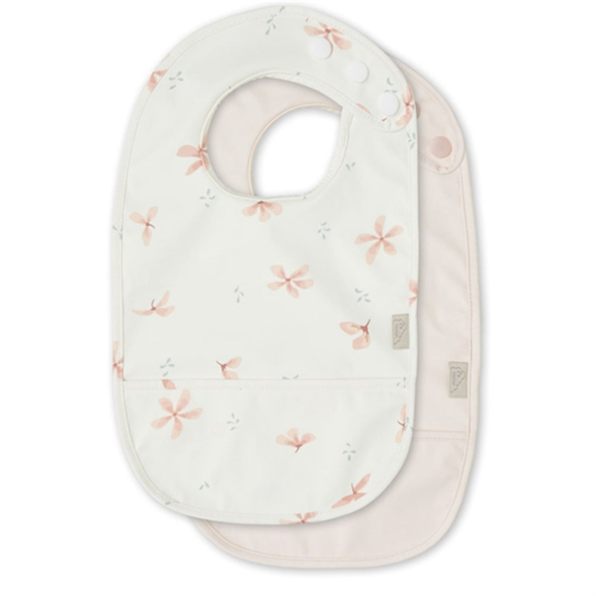 Cam Cam Copenhagen Bibs 2-pack Windflower Creme / Blossom Pink